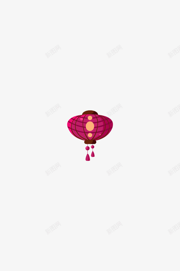 玫红色灯笼卡通风格png免抠素材_88icon https://88icon.com 卡通 喜庆 灯笼 节日 装饰