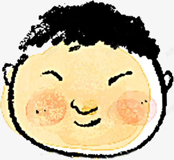 手绘彩绘小男孩头部png免抠素材_88icon https://88icon.com 头部 彩绘 男孩