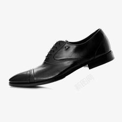 黑色皮质干商务皮鞋素材