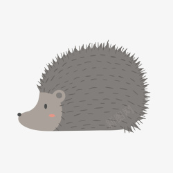 可爱动物刺猬插画矢量图素材