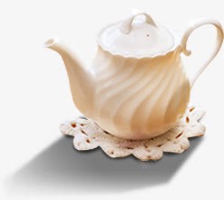 白色茶壶素材