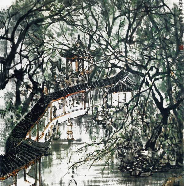 国画江南园林png免抠素材_88icon https://88icon.com 中国画 传统国画 写意水墨 写意水墨画 国画 装饰国画
