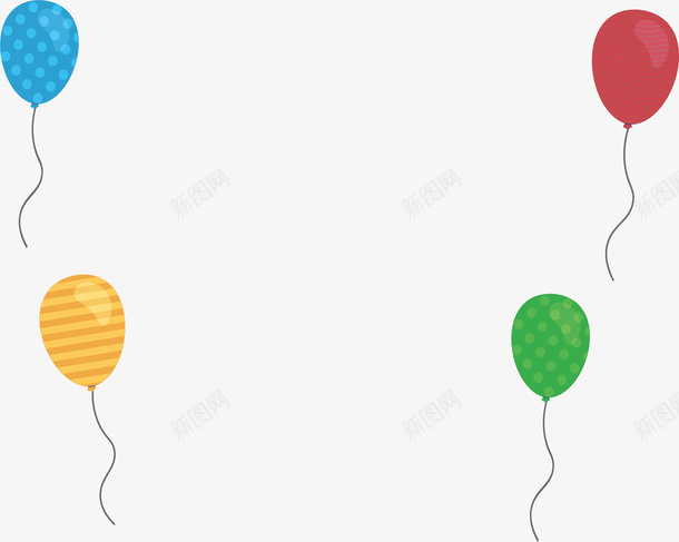飞舞的气球装饰框矢量图eps免抠素材_88icon https://88icon.com 四个气球 彩色气球 彩色气球边框 气球 气球边框 矢量png 矢量图