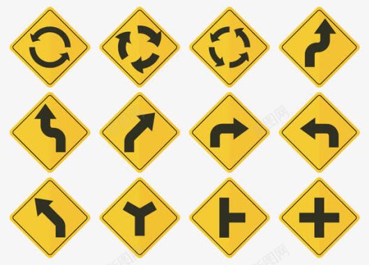 道路道路符号箭头图标图标