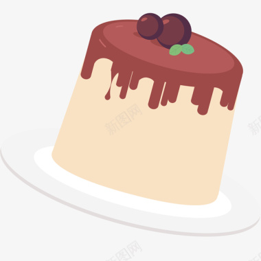 蛋糕素材灰色蛋糕卡通图标矢量图图标