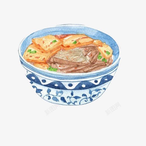 鱼豆腐手绘画片png免抠素材_88icon https://88icon.com 小吃 手绘美食 鱼豆腐 麻辣味