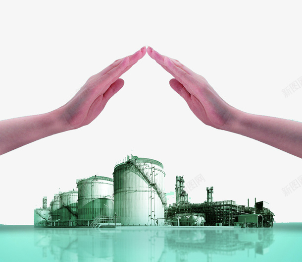 两只手与建筑物psd设计背景_88icon https://88icon.com 两只手 建筑物 装饰元素 触碰的手