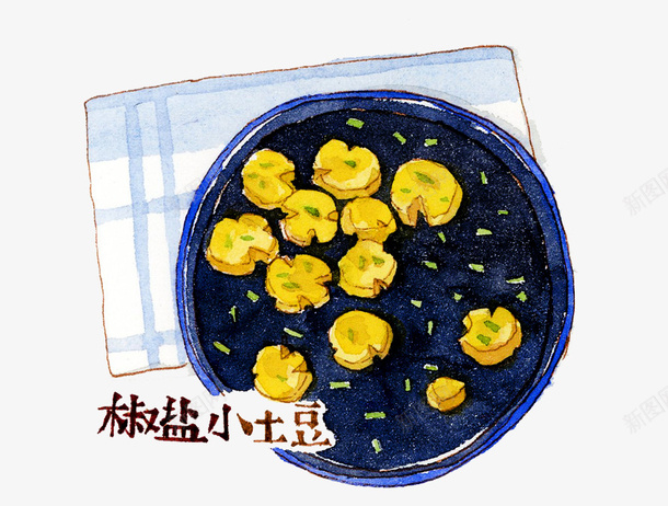 椒盐小土豆png免抠素材_88icon https://88icon.com 土豆 小食 手绘 美食