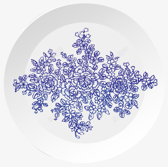 瓷盘psd免抠素材_88icon https://88icon.com 中国风 盘子 陶瓷