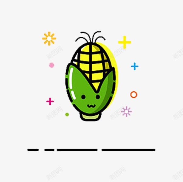 手绘玉米png免抠素材_88icon https://88icon.com 可爱 彩色 手绘 玉米 玉米穗 玉米粒 粮食 绿色表皮 表情