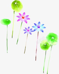 春天彩色手绘花朵植物素材