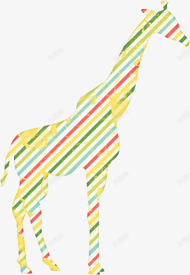 彩色涂鸦长颈鹿png免抠素材_88icon https://88icon.com 动物 彩色 涂鸦 长颈鹿