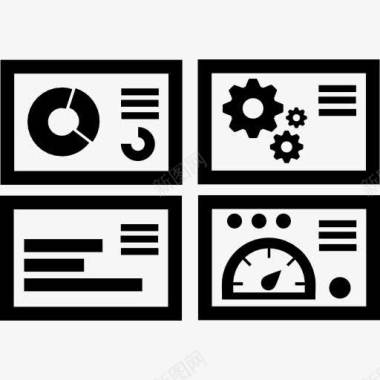 多彩图表工业图形图标图标
