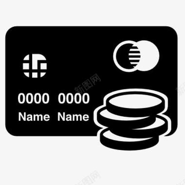 信用卡账单mastercard卡图标图标