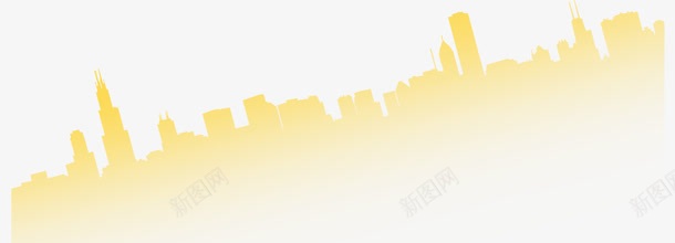 唯美精美卡通城市剪影png免抠素材_88icon https://88icon.com 剪影 卡通 唯美 城市 建筑 精美 黄色