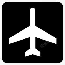 Airport空气机场计划运输AIGA符号标志图标高清图片