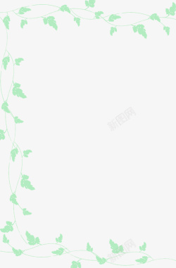 绿色藤条边框素材