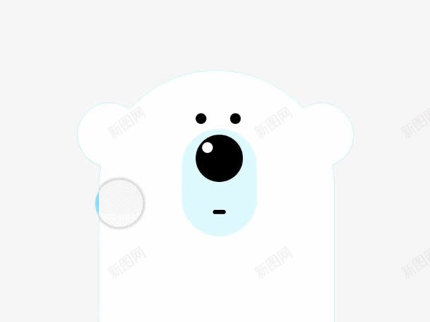 蠢萌的北极熊png免抠素材_88icon https://88icon.com 冰山 北极 呆 模型