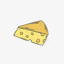 手绘卡通美食奶酪矢量图素材