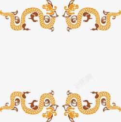 创意中国风龙纹边框元素素材
