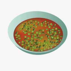 绿豆装饰一碗绿豆汤高清图片