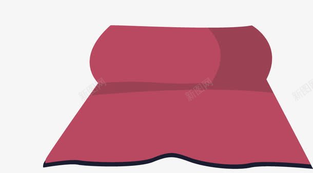 红色瑜伽垫png免抠素材_88icon https://88icon.com 卡通 垫子 扁平化 瑜伽垫 运动