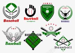 绿色棒球标志素材