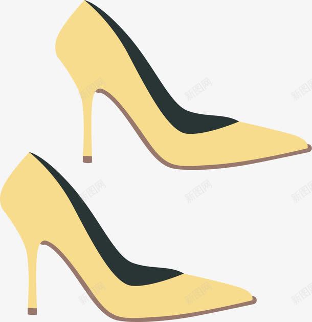 黄色高跟鞋png免抠素材_88icon https://88icon.com 婚鞋 矢量素材 高跟婚鞋 高跟鞋 黄色