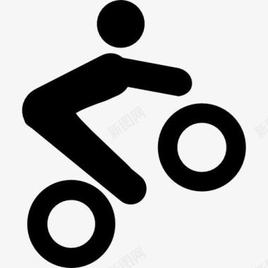 自行车自行车技巧图标图标