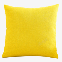 黄色靠枕抱枕素材