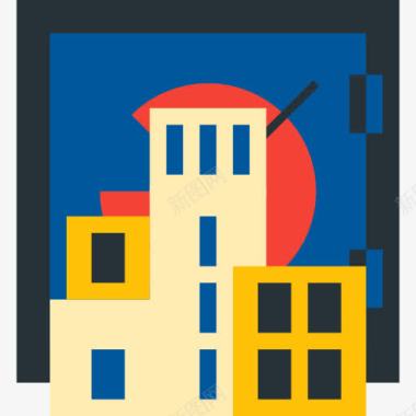 建筑与城市建筑图标图标