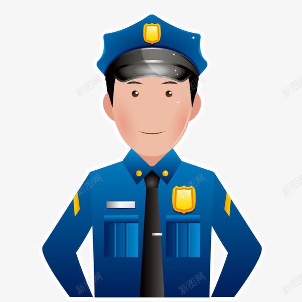 警察巡警卡通png免抠素材_88icon https://88icon.com 卡通 卡通素材 卡通警察 巡警 矢量素材 职业 蓝色 警察