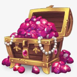 宝箱藏宝箱宝石红色宝石素材