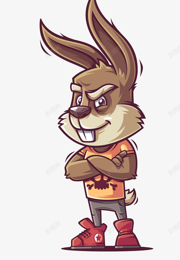 卡通版站立的小兔子png免抠素材_88icon https://88icon.com 兔子 动漫动画 动物 卡通兔子 卡通手绘 站立的兔子 装饰图