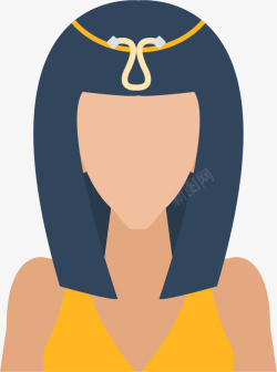 埃及女人卡通符号矢量图素材