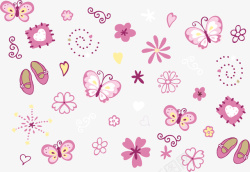 卡通粉色可爱花瓣矢量图素材