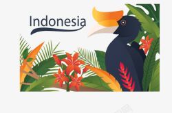 印度尼西亚旅游海报矢量图素材