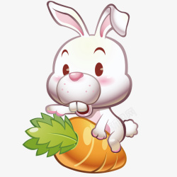 兔子抱着萝卜矢量图素材