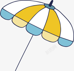 卡通太阳伞矢量图素材