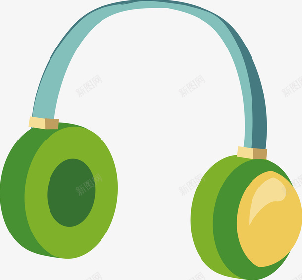 绿色耳机矢量图eps免抠素材_88icon https://88icon.com 矢量耳机 绿色 绿色耳机 耳机 耳机PNG 矢量图