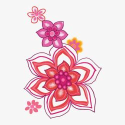 彩色花卉花瓣背景装饰图案素材