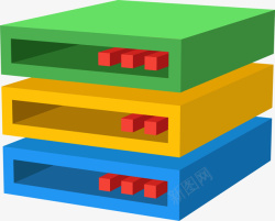 资料库手绘立体资料库图标矢量图高清图片