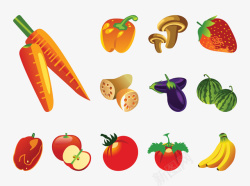 元素蔬菜水果矢量图素材