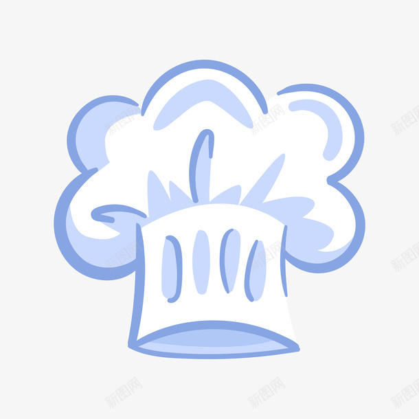 卡通手绘白色的厨师帽png免抠素材_88icon https://88icon.com 创意 动漫动画 卡通手绘 厨师帽 帽子 白色