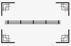 简约黑白风格边框素材