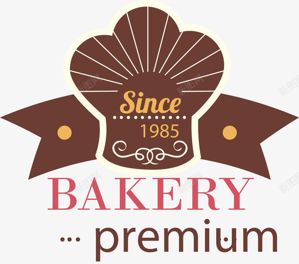 厨师帽烘焙标签png免抠素材_88icon https://88icon.com bakery 厨师帽 烘焙 矢量标签 蛋糕 装饰