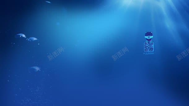深海下的三只松鼠电商jpg设计背景_88icon https://88icon.com 松鼠 深海