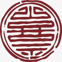 纹理中国风式红章素材