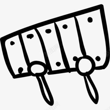 玩具滑滑梯木琴手绘乐器图标图标