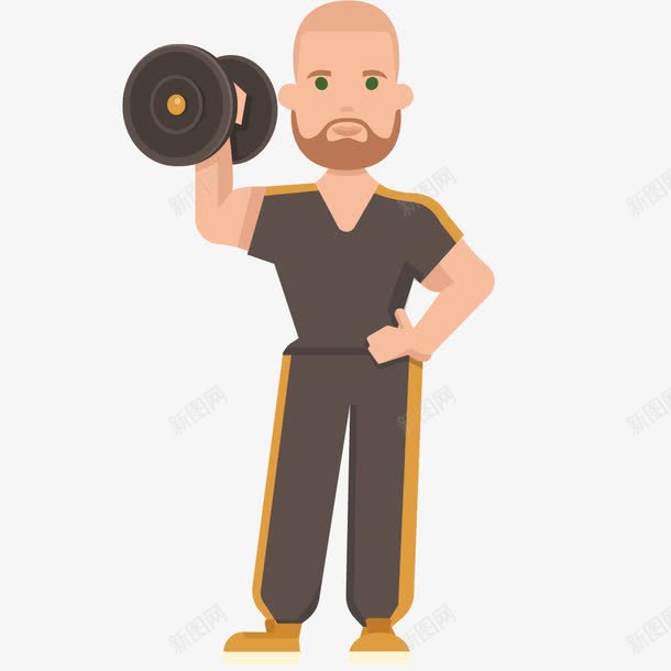强壮的健身教练png免抠素材_88icon https://88icon.com 健身 哑铃 强壮的 锻炼
